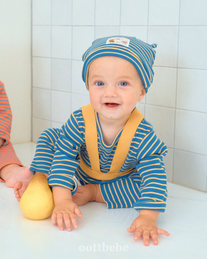 Oott Bebe - Korean Baby Fashion - #babyoutfit - Macaron Bear Beanie - 2