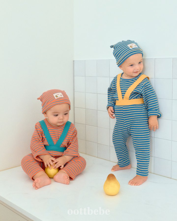 Oott Bebe - Korean Baby Fashion - #babyoutfit - Macaron Bear Beanie - 3