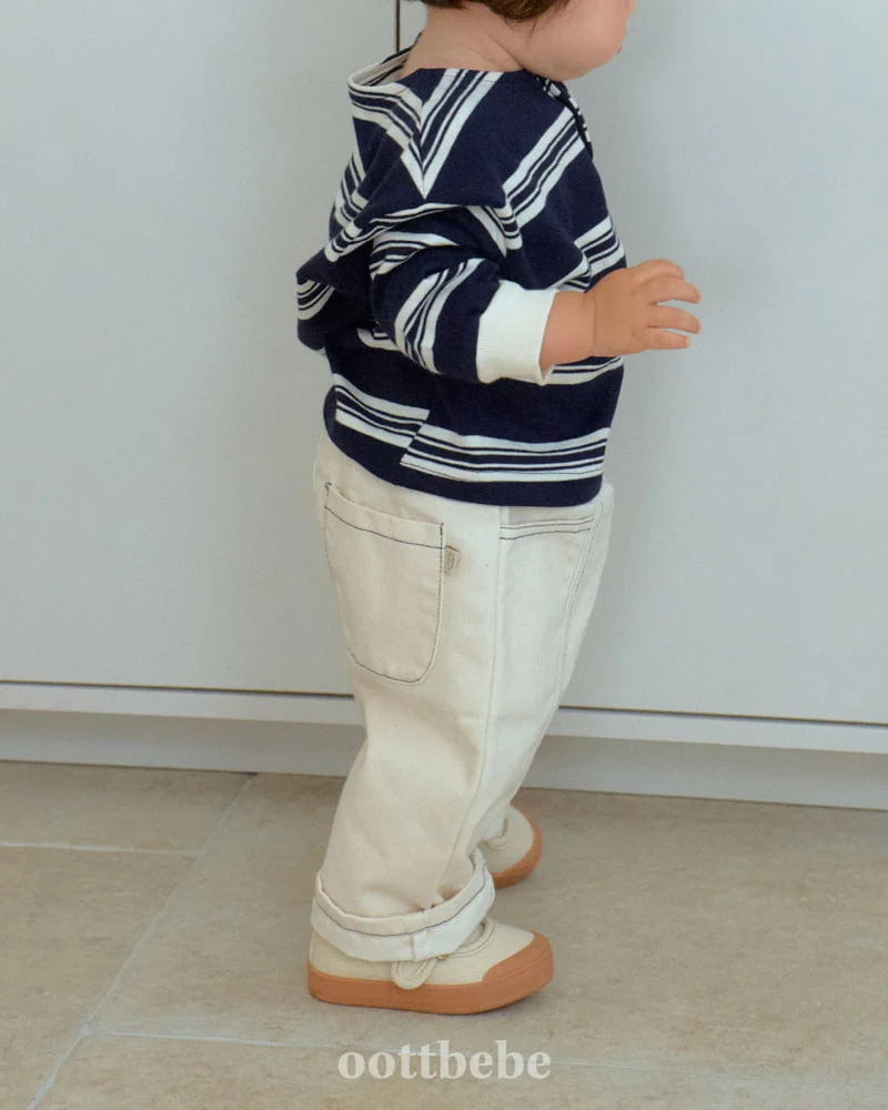 Oott Bebe - Korean Baby Fashion - #babyoutfit - Moby Denim Cut Pants - 8
