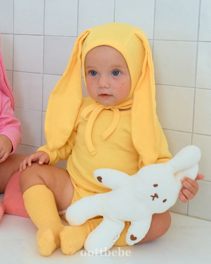 Oott Bebe - Korean Baby Fashion - #babyoutfit - Rainbow Bunny Bonnet - 6