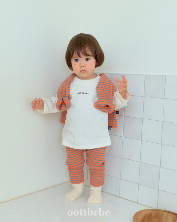 Oott Bebe - Korean Baby Fashion - #babyoutfit - Macaron Tee Set (Kids) - 2