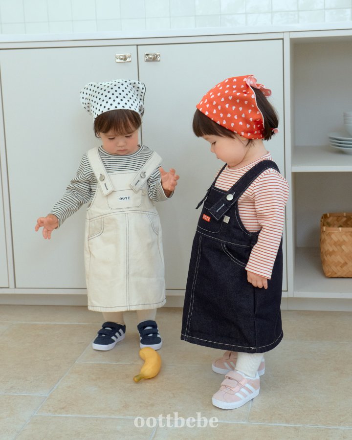 Oott Bebe - Korean Baby Fashion - #babyoutfit - Moby Denim One-piece