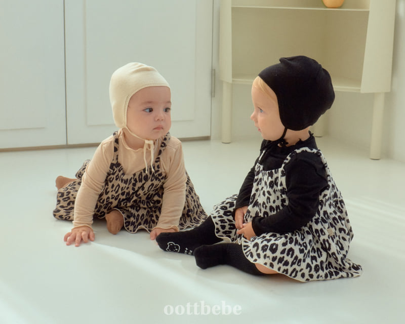 Oott Bebe - Korean Baby Fashion - #babyoutfit - Leopard Pleated Bloomer Set - 9