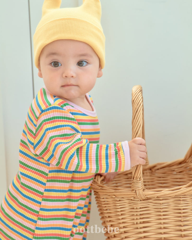 Oott Bebe - Korean Baby Fashion - #babyoutfit - Palette Full Bodysuit - 7