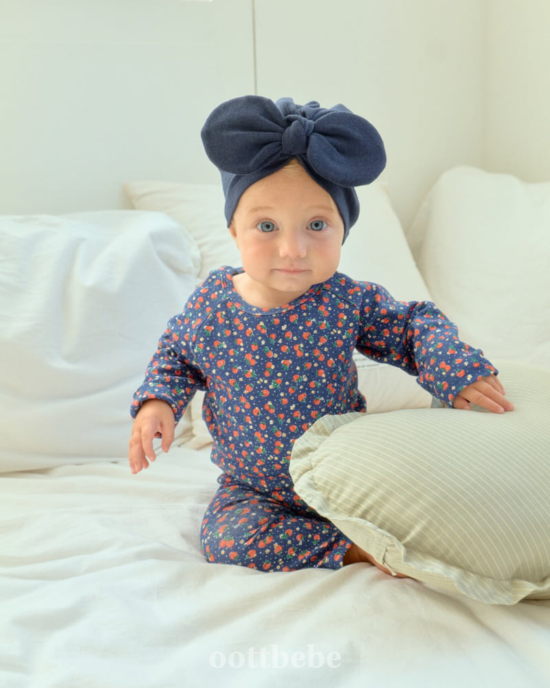 Oott Bebe - Korean Baby Fashion - #babyoutfit - Strawberry Suit - 3