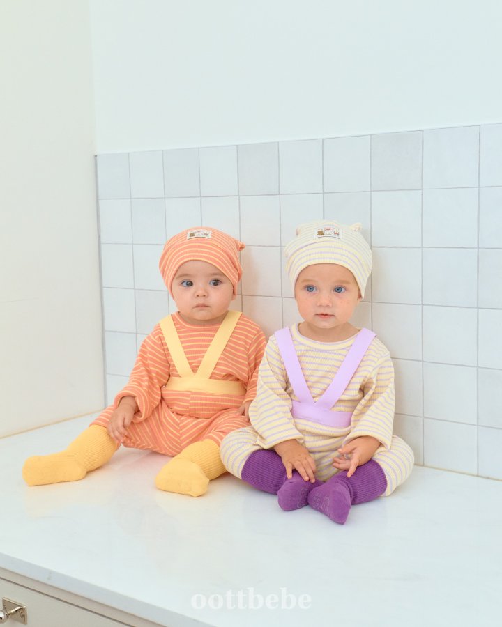 Oott Bebe - Korean Baby Fashion - #babywear - Macaron Overall Set (Baby) - 3
