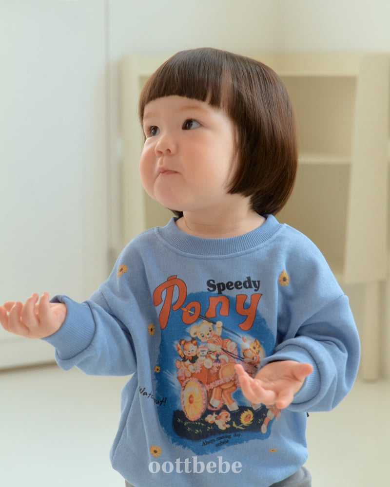 Oott Bebe - Korean Baby Fashion - #babywear - Pony Sweatshirt - 6