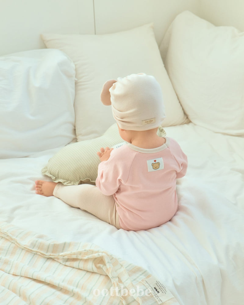 Oott Bebe - Korean Baby Fashion - #babywear - Pudding Modal Ribbed Suit SET - 8