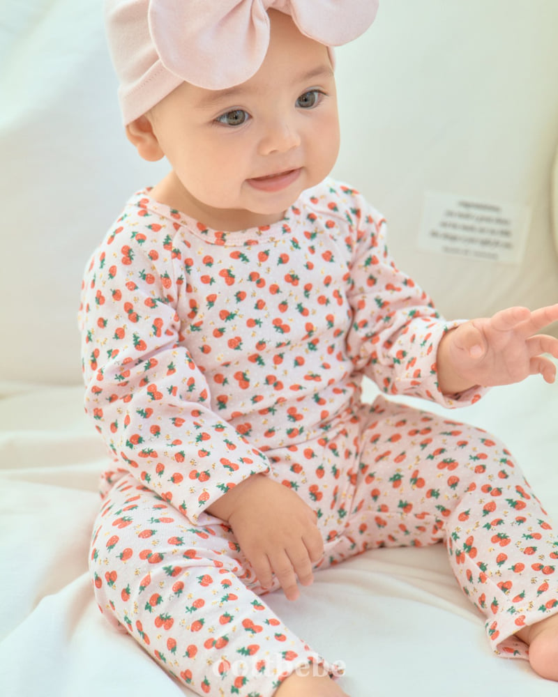 Oott Bebe - Korean Baby Fashion - #babywear - Strawberry Suit - 5