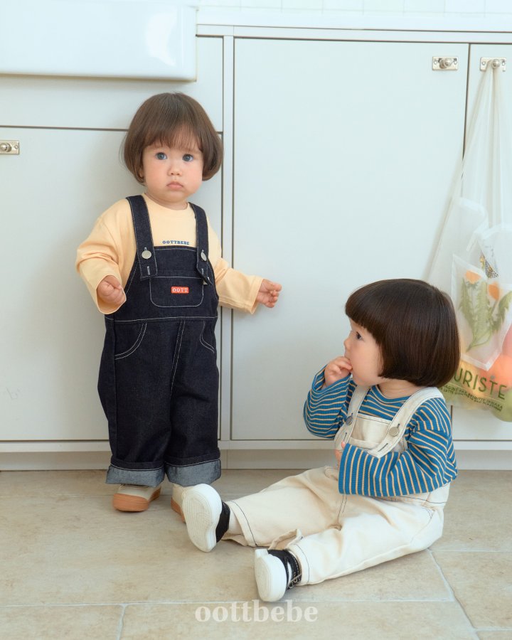 Oott Bebe - Korean Baby Fashion - #onlinebabyboutique - Moby Denim Overalls