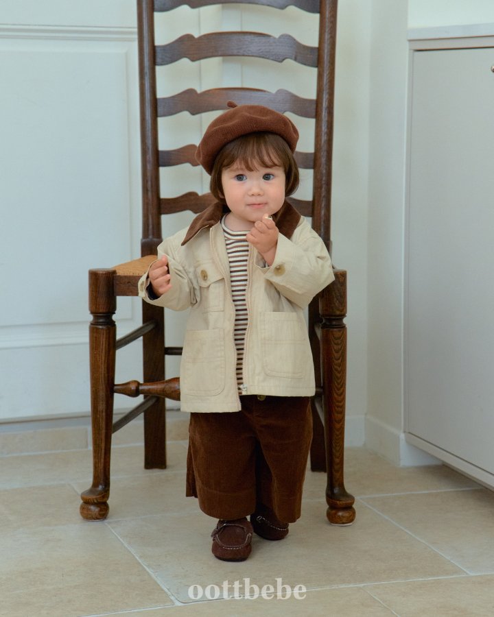 Oott Bebe - Korean Baby Fashion - #onlinebabyboutique - Dandy Corduroy Jacket - 6
