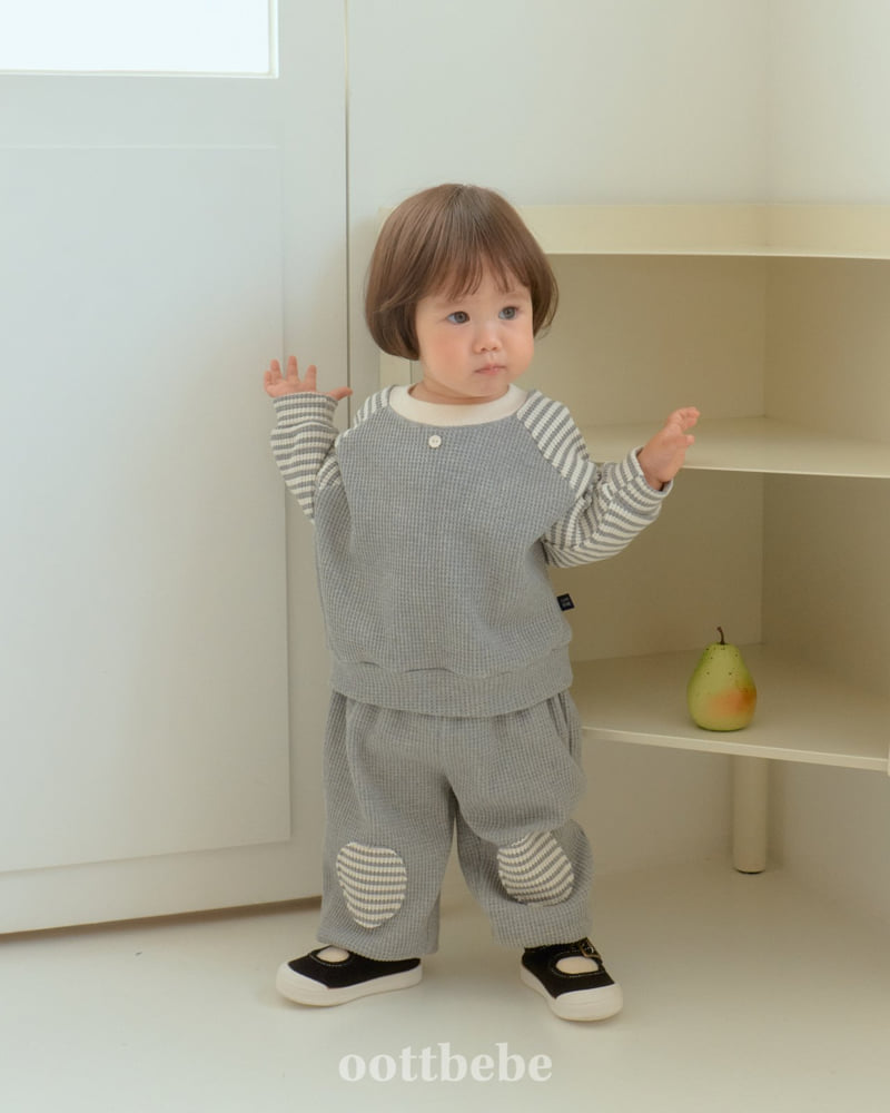 Oott Bebe - Korean Baby Fashion - #onlinebabyboutique - Cinnamon Waffle Set - 2