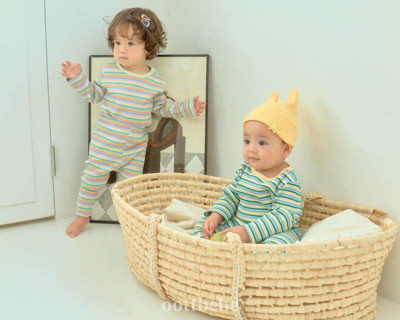 Oott Bebe - Korean Baby Fashion - #onlinebabyboutique - Palette Full Bodysuit - 10