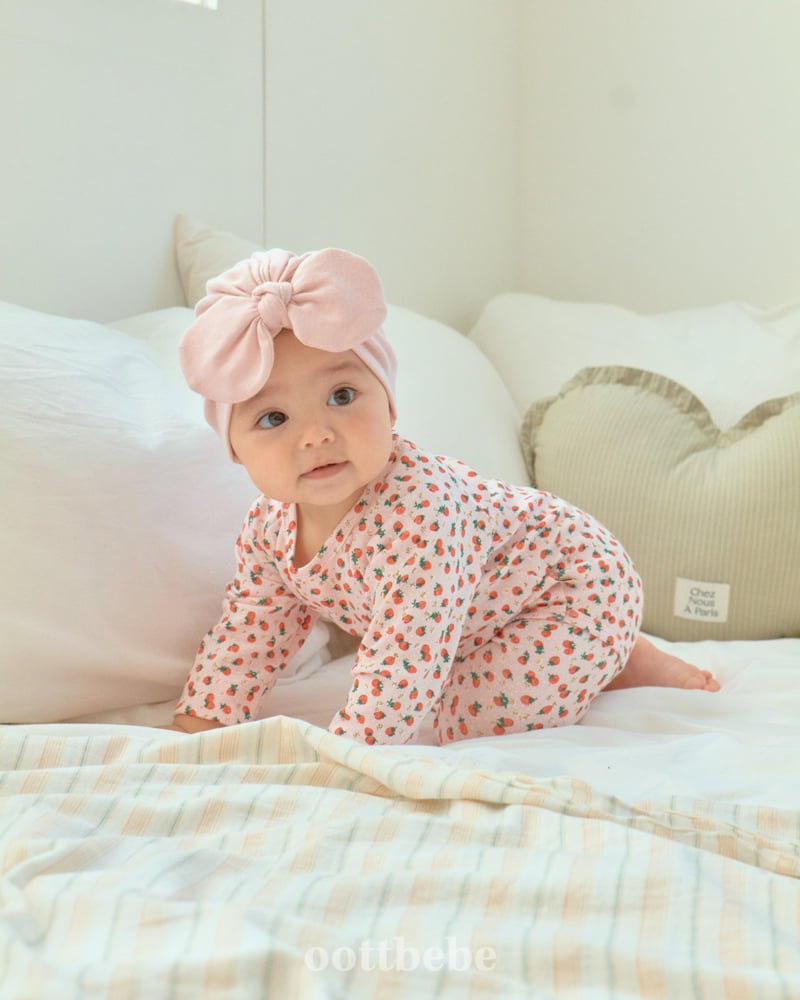 Oott Bebe - Korean Baby Fashion - #onlinebabyboutique - Strawberry Suit - 6