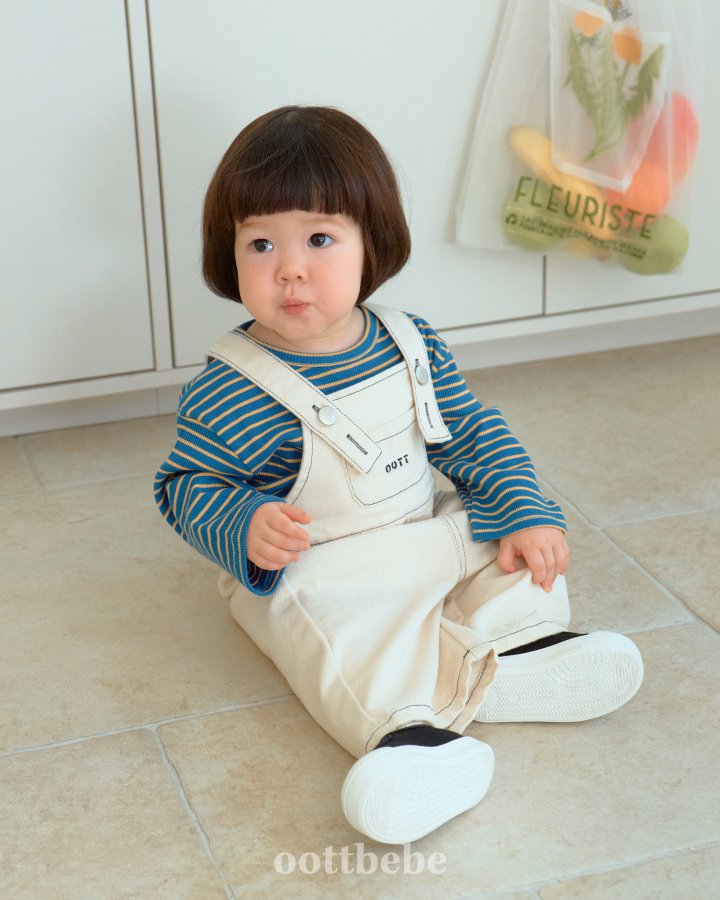 Oott Bebe - Korean Baby Fashion - #onlinebabyshop - Moby Denim Overalls - 2