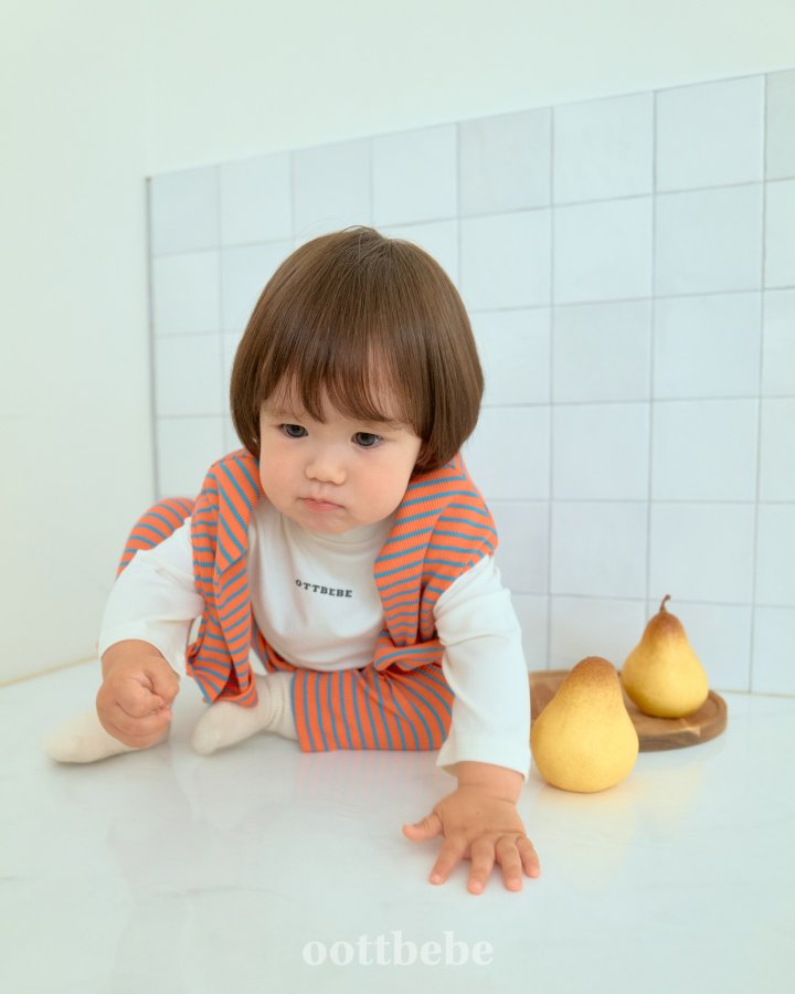 Oott Bebe - Korean Baby Fashion - #onlinebabyshop - Macaron Tee Set (Kids) - 5