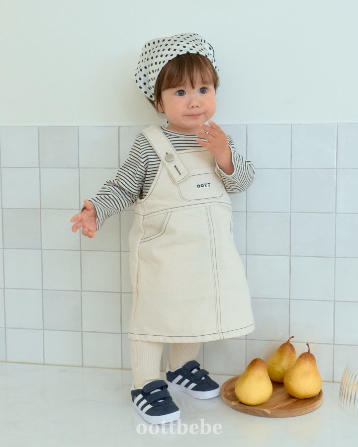 Oott Bebe - Korean Baby Fashion - #onlinebabyboutique - Moby Denim One-piece - 4