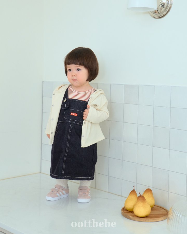 Oott Bebe - Korean Baby Fashion - #onlinebabyshop - Olive Cardigan Set (set of 2) - 3
