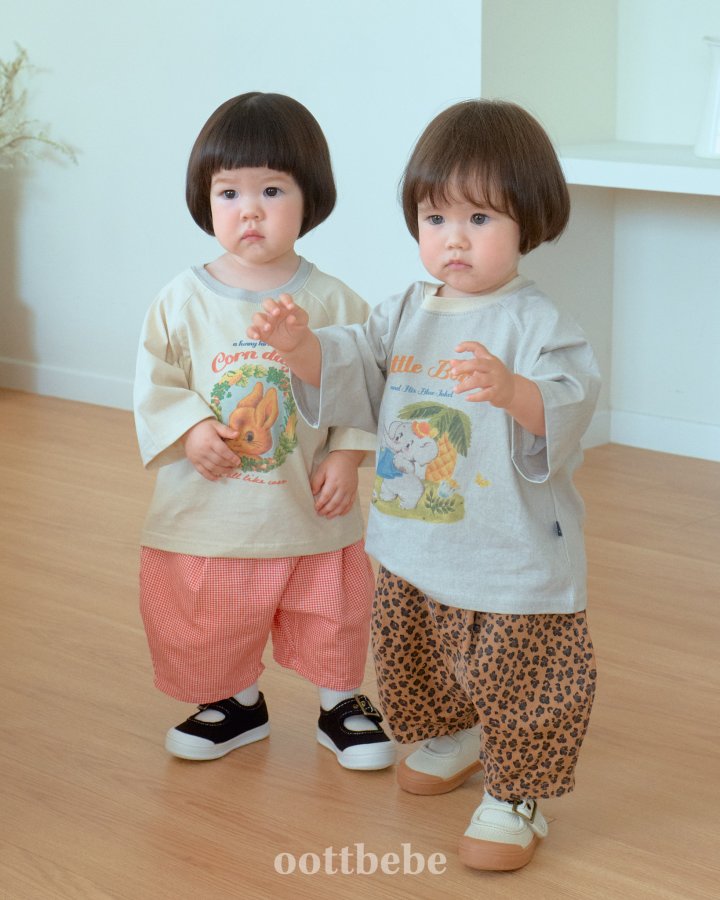 Oott Bebe - Korean Baby Fashion - #onlinebabyshop - Animal Raglan Tee