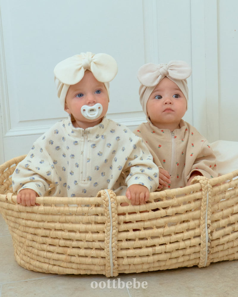 Oott Bebe - Korean Baby Fashion - #onlinebabyshop - Sweet Waffle Anorak Suit