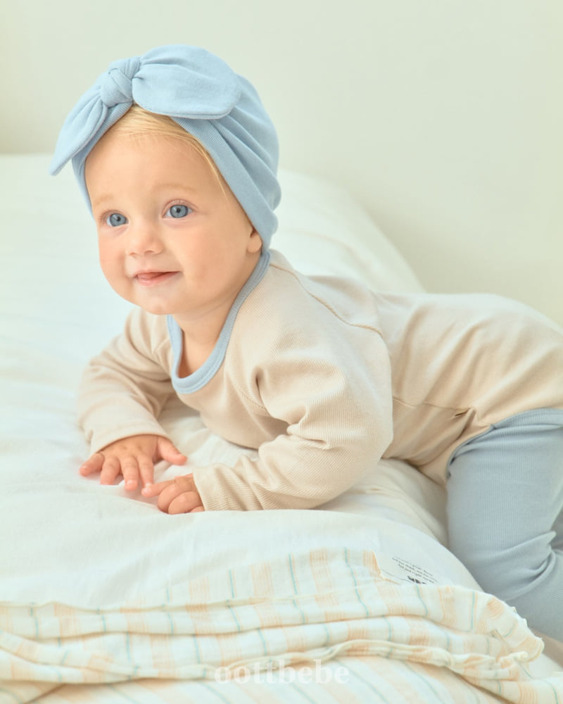 Oott Bebe - Korean Baby Fashion - #onlinebabyshop - Pudding Modal Ribbed Suit SET - 10