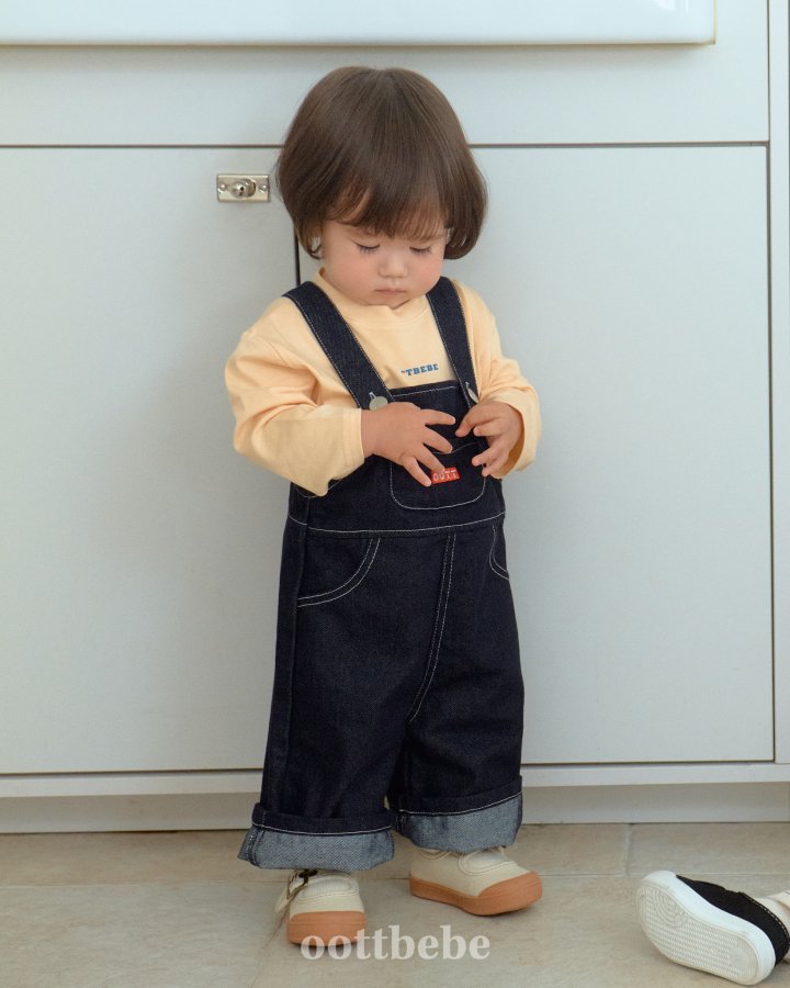 Oott Bebe - Korean Baby Fashion - #smilingbaby - Moby Denim Overalls - 3