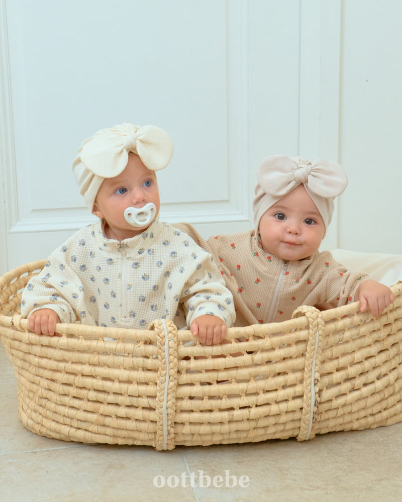 Oott Bebe - Korean Baby Fashion - #smilingbaby - Sweet Waffle Anorak Suit - 2