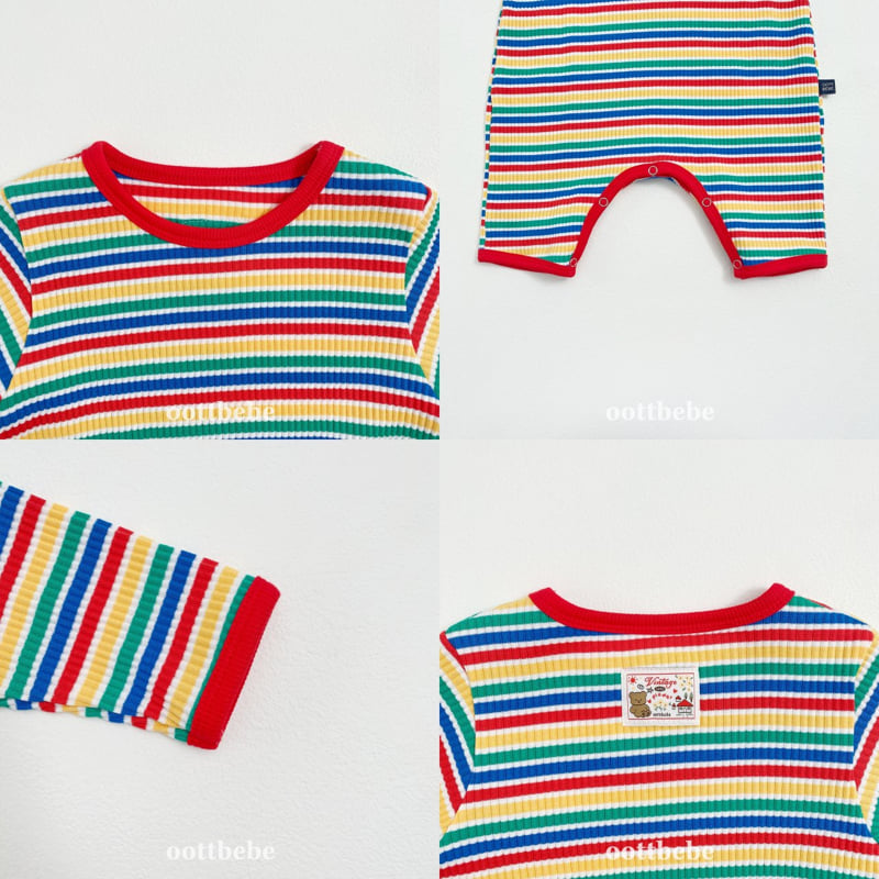 Oott Bebe - Korean Baby Fashion - #smilingbaby - Palette Full Bodysuit - 12