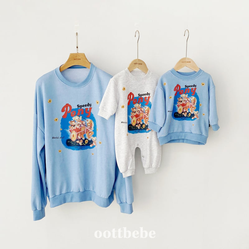 Oott Bebe - Korean Women Fashion - #momslook - Pony Sweatshirt (Adult) - 9