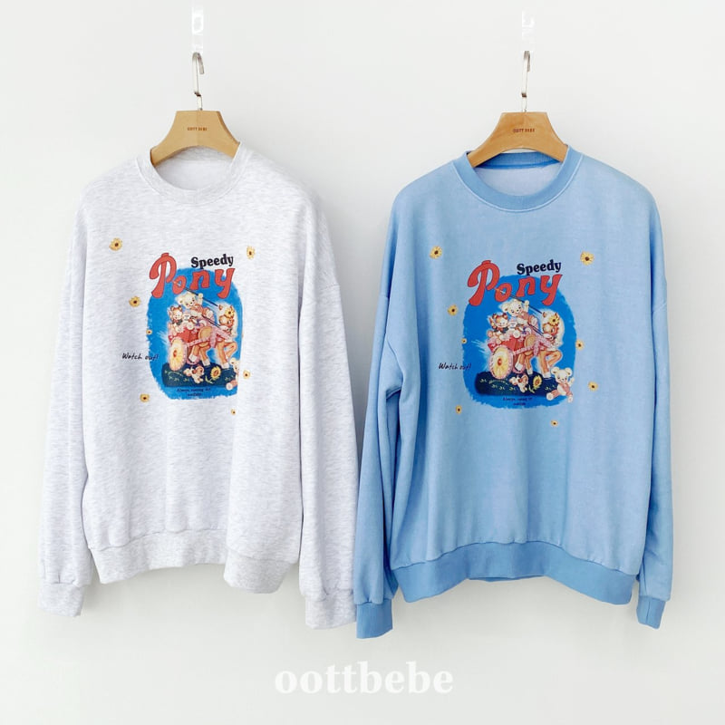 Oott Bebe - Korean Women Fashion - #womensfashion - Pony Sweatshirt (Adult) - 6