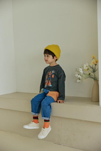 Stretch Color Block Pocket Pants by Orange Mom for Child - view 9