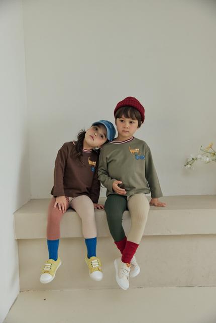 Orange Mom - Korean Children Fashion - #Kfashion4kids - Color Block Leggings - 6