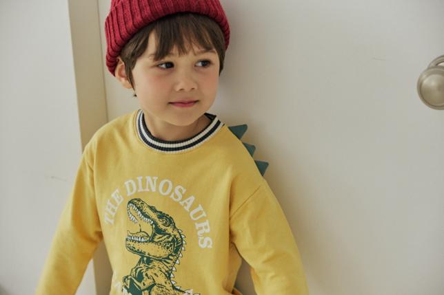 Orange Mom - Korean Children Fashion - #Kfashion4kids - Horn Dino Tee