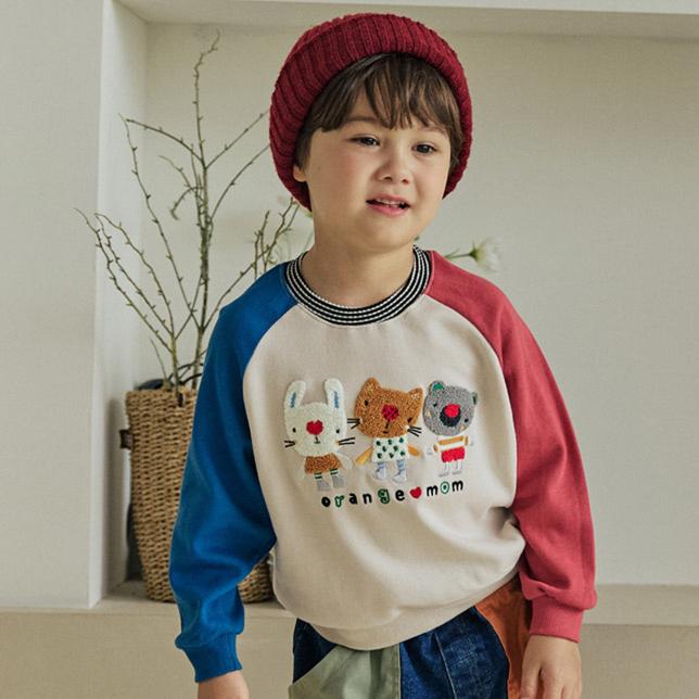 Orange Mom - Korean Children Fashion - #Kfashion4kids - Buckle Animal Raglan Tee - 7