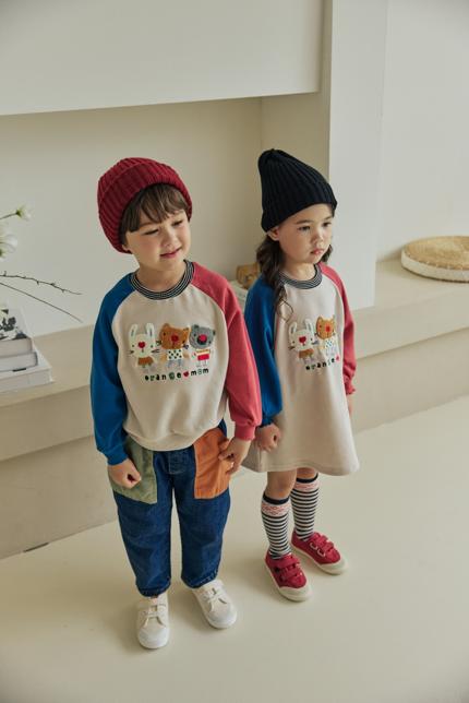 Orange Mom - Korean Children Fashion - #Kfashion4kids - Buckle Animal Raglan One-piece - 6