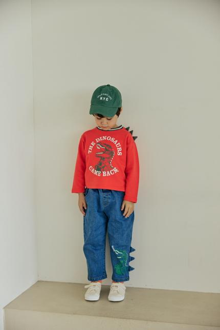Orange Mom - Korean Children Fashion - #childofig - Horn Dino Tee - 7