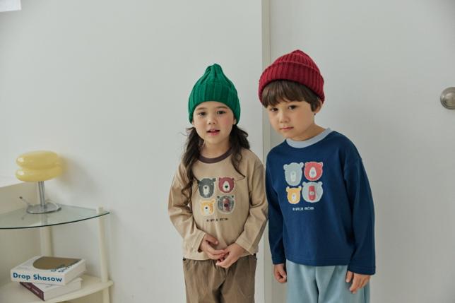 Orange Mom - Korean Children Fashion - #childofig - Bear Face Tee - 7