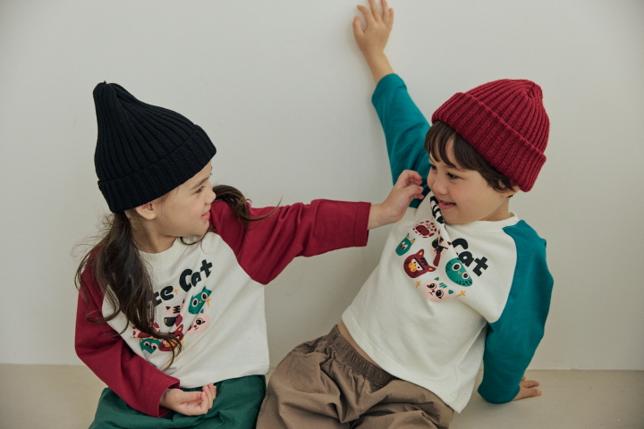 Orange Mom - Korean Children Fashion - #childofig - Cute Cat Tee - 6