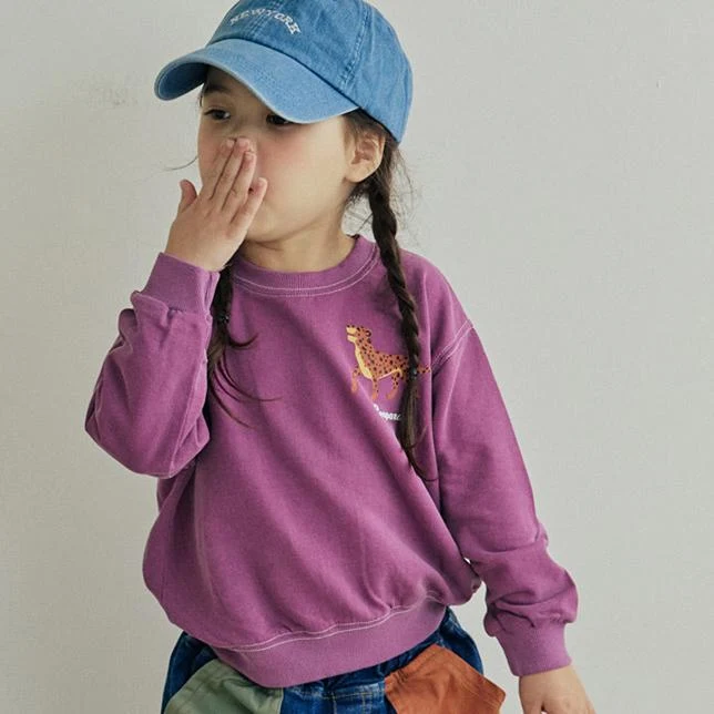 Orange Mom - Korean Children Fashion - #childofig - Cheetah Pigment Tee