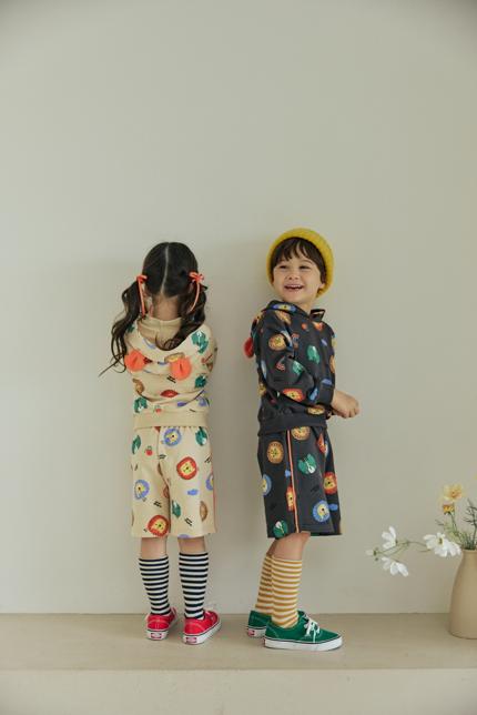 Orange Mom - Korean Children Fashion - #childrensboutique - Animal Color Block Pants - 5