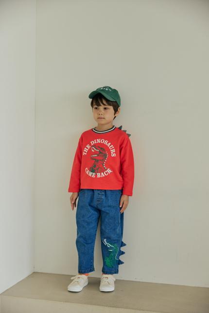 Orange Mom - Korean Children Fashion - #childrensboutique - Horn Dino Tee - 8
