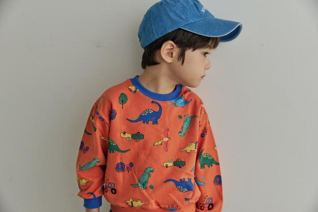 Orange Mom - Korean Children Fashion - #childrensboutique - Dino Print Tee - 6
