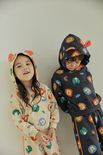 Orange Mom - Korean Children Fashion - #designkidswear - Animal Color Block Pants - 6