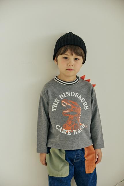 Orange Mom - Korean Children Fashion - #designkidswear - Horn Dino Tee - 9