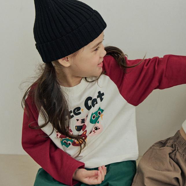 Orange Mom - Korean Children Fashion - #designkidswear - Cute Cat Tee - 8