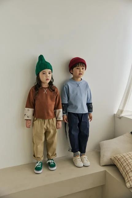Orange Mom - Korean Children Fashion - #designkidswear - Bear Binding Tee - 6