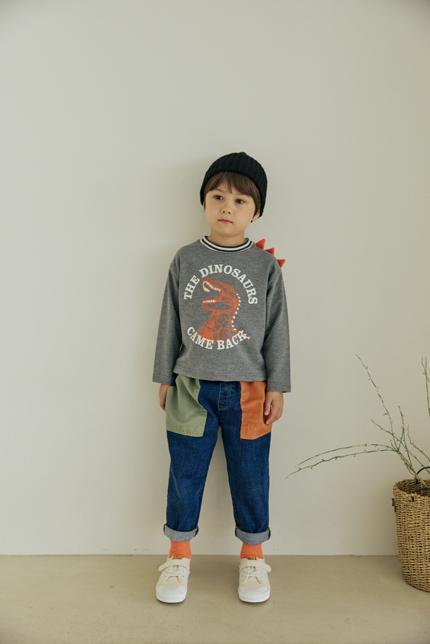 Orange Mom - Korean Children Fashion - #discoveringself - Horn Dino Tee - 10