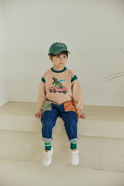 Orange Mom - Korean Children Fashion - #discoveringself - Car Dino Tee - 9