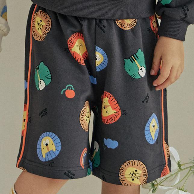 Orange Mom - Korean Children Fashion - #fashionkids - Animal Color Block Pants - 8