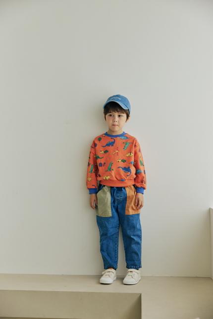 Stretch Color Block Pocket Pants by Orange Mom for Child - view 5